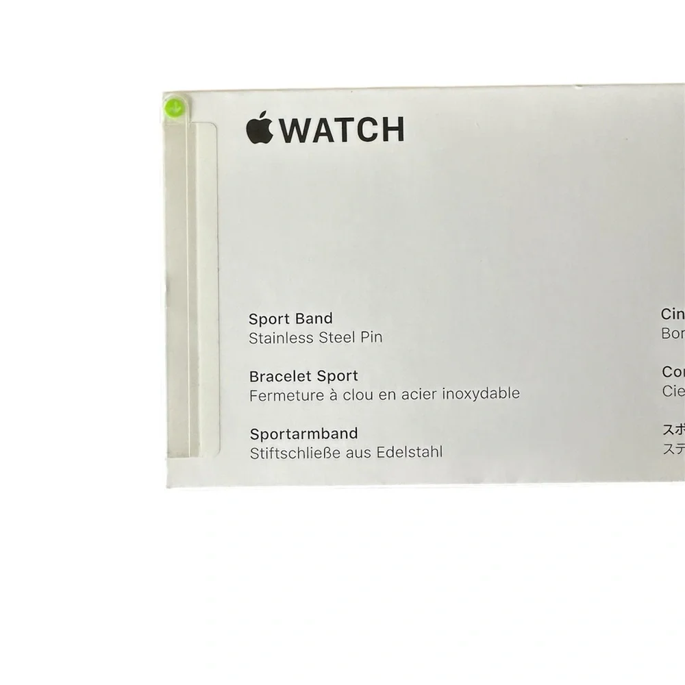 NWT Genuine Apple OEM Alaskan Blue Sport Band Watch Band Stainless Steel Pin 44